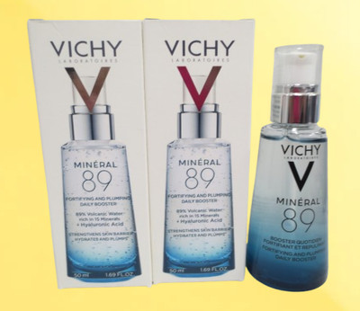 VICHY MINERAL 89 FORTIFYING AND PLUMPING DAILY BOOSTER 1.69 OZ BOXED LOT OF 2