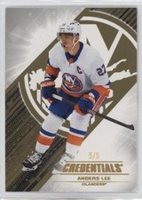 2024-25 UPPER DECK CREDENTIALS BASE GOLD PARALLEL ANDERS LEE /5 ISLANDERS