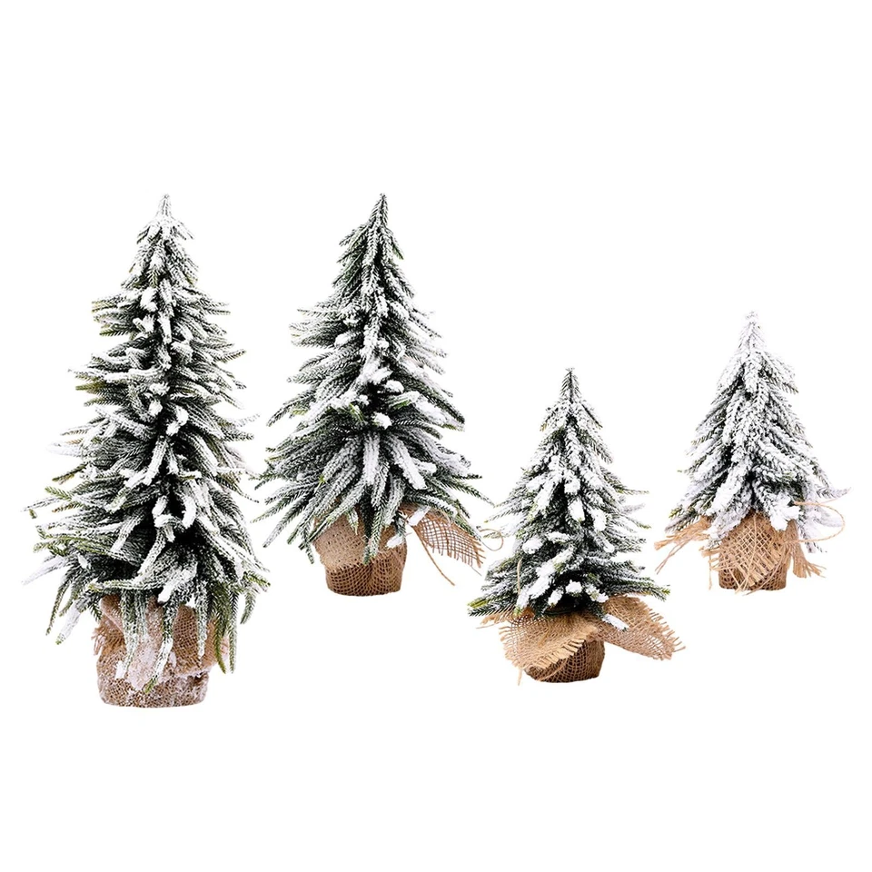 Arbre de Noël artificiel Mini arbre de Noël floqué arbre de Noël Vintage