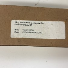 King Instrument 7530-2-1-1-5C-06 Flowmeter Rotameter 2 GPM PVC EPR