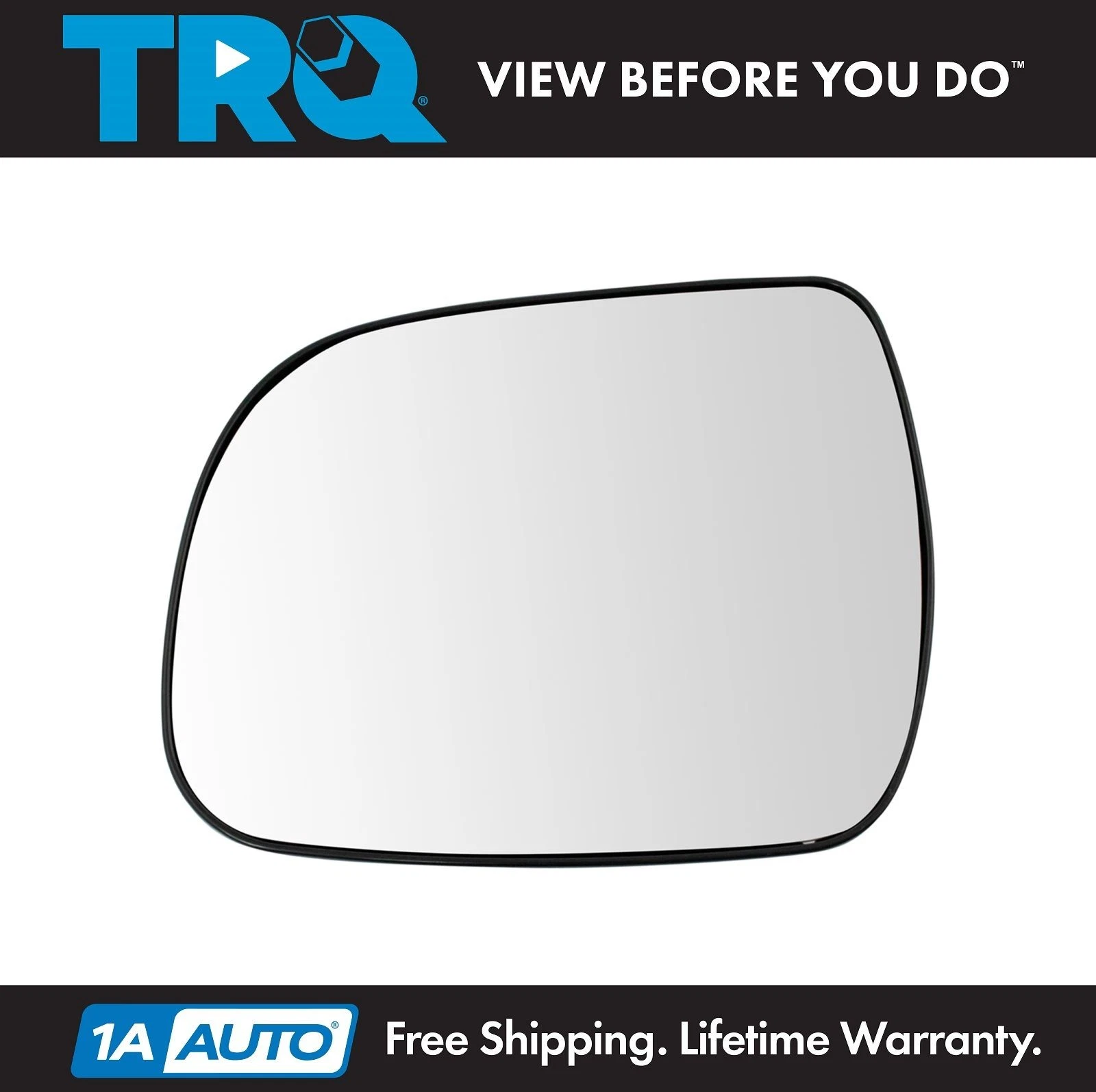 TRQ Exterior Side View Mirror Glass Heated Driver Side LH for Highlander SUV