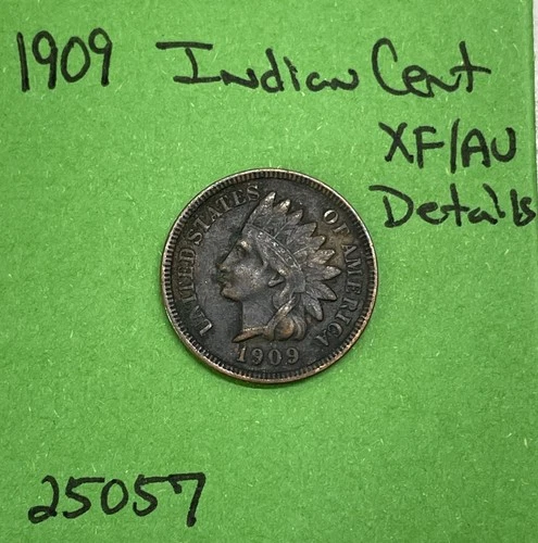 1909 Indian Head Cent / Penny 1c Xf /AU Details