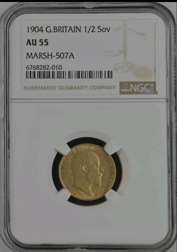 1904 Edward VII Gold Half Sovereign — photo from the most recent tracked eBay sale