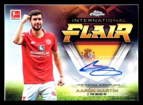 2019 Topps Chrome Bundesliga International Flair Aaron Martin #IF-16 Auto /50