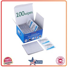 ALIBEISS Pre-Moistened Lens and Screen Wipes, Pack of 100