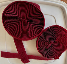 4 Yards SEW ON hook and loop FASTENER TAPE 3/4 inch Burgundy