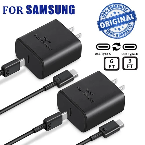 45W Original Fast Charging Charger +Type C Cable For Samsung A17 A06 A16 A26 A36