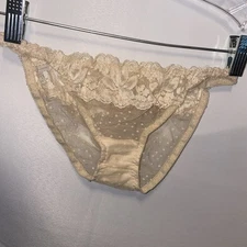 VINTAGE Dolores for Poirette Beige Lace Panties 80s XS
