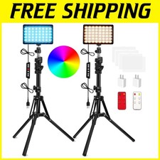 RGB LED Video Light Kit with Tripod Stand - USB Powered