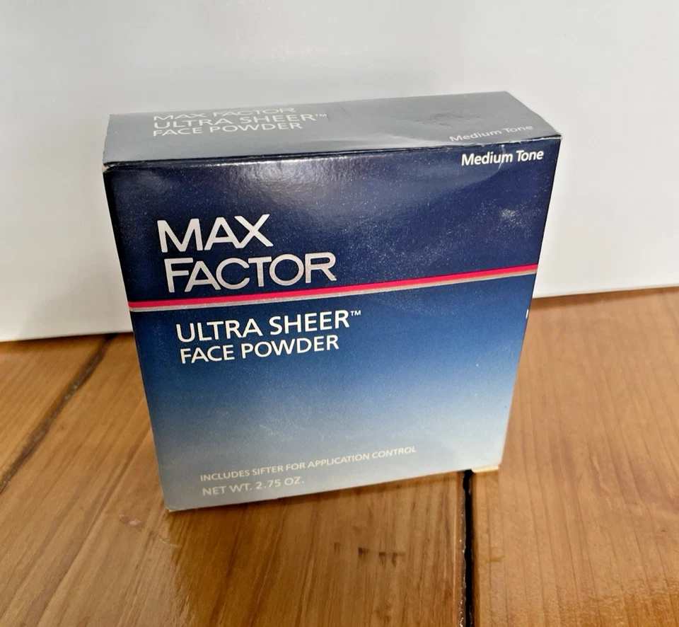 Vintage Max Factor Ultra Sheer Loose Face Powder Medium Tone  57 - 2.75 oz New - Image 4 of 4
