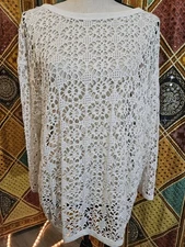 Tease International White Beach Cover Up Size L