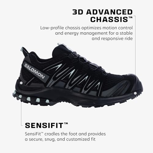 (TG. 36 2 3 EU) Salomon XA PRO 3D Scarpe da Trail Running Donna Black Magnet 
