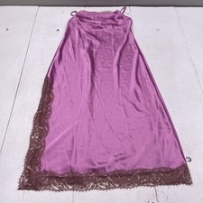 Victoria's Secret Slip Dress Womens Small Purple Lace Trim Chemise Lingerie