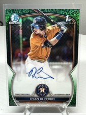 2023 RYAN CLIFFORD Bowman 1st AUTO GREEN GRASS REFRACTOR 1ST /99 METS! OmG
