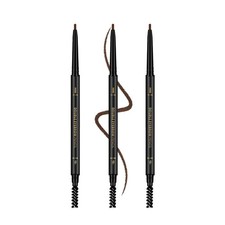 3 Pcs Waterproof Eyebrow Pencil Dark Brown, Premium Eye Brow Pencil Brn with Spo