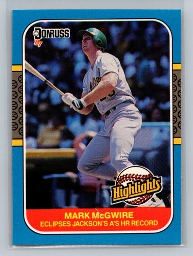 1987 Donruss Highlights #46 Mark McGwire Oakland Athletics