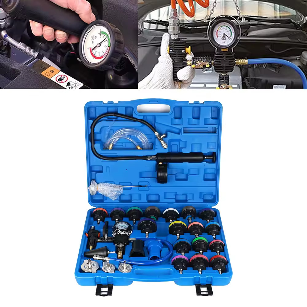 Kit testeur de pression de liquide de refroidissement circuit radiateur universel 28 pcs