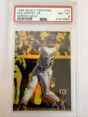 1995 Select Certified #70 Ken Griffey Jr MIRROR GOLD PSA 8