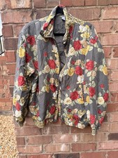 Vintage FUDA International Jacket Women Large Silk Zip Up 90s Windbreaker Med