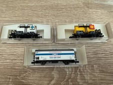4 Fleischmann N 1:160 Carrelli Merci Cisterne Buone Condizioni 3 X In OVP