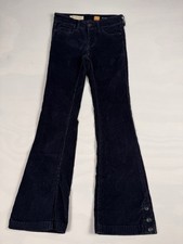 Pilcro And The Letterpress Corduroy Flare Pants Blue Women s 25