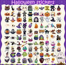 Vinyl Halloween Stickers, Assorted Designs, 100 Count
