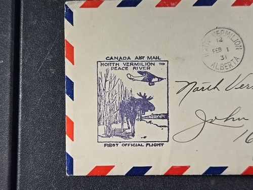 1931 CANADA AIR MAIL 1st Flight Cover - North Vermilion to Peace River stk#A06 - Picture 2 of 4
