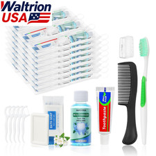 30 Set Travel Toiletries Personal Care Kit 8 in 1 Bulk Toothbrush