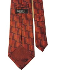 Gucci Neck Tie Pre-Loved BURGUNDY 100 Silk Italy 57"x4" Classic Luxury SKU 260
