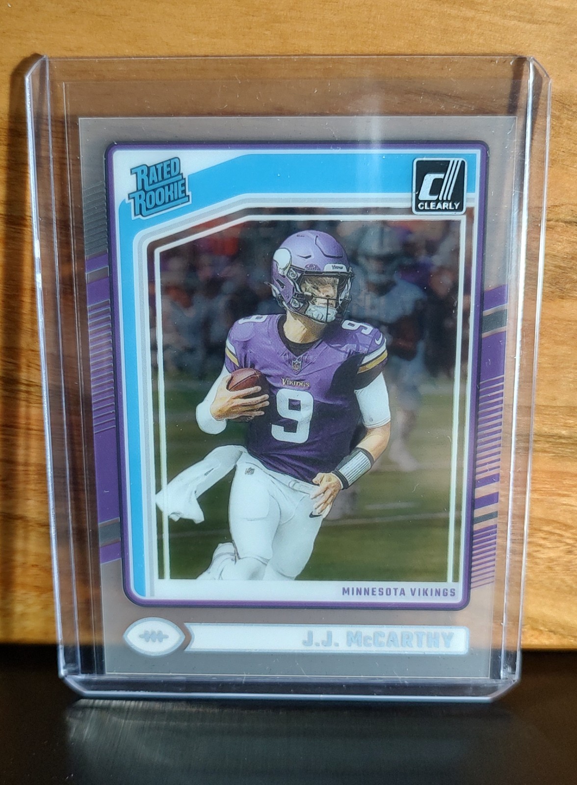 2024 Panini Clearly Donruss - Rated Rookie J.J. McCarthy #61 (RC)