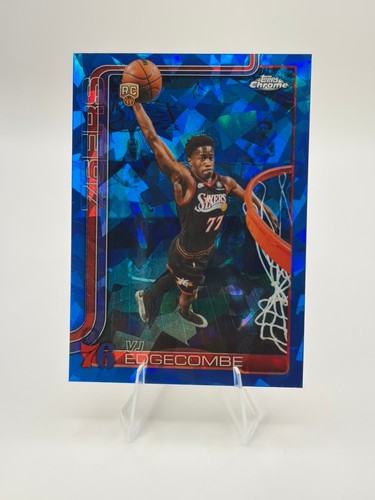 2025 Topps Chrome Update Sapphire #153 VJ Edgecombe Rookie Card