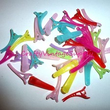 Cotton candy colored girls or pets plastic alligator transparent Hair Clips