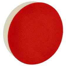 Polierschwamm 13cm weiß, rot für Bosch 3165140014854 für Schwingschleifer