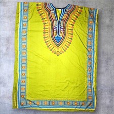 Sant  Classics Dashiki Caftan Dress   Green Multicolor Print, One Size 38x51 