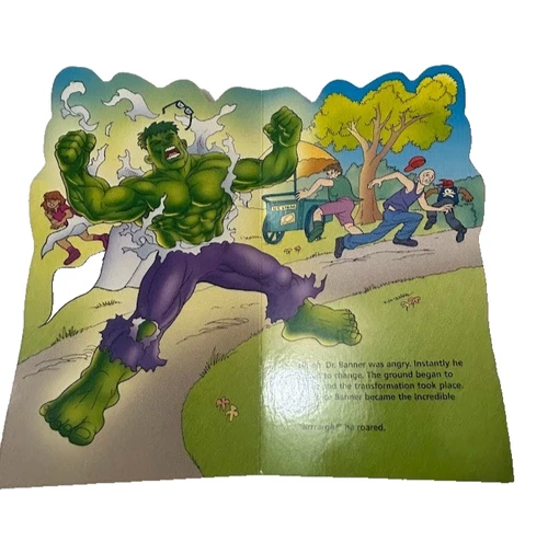 VTG HULK RAGE The Transformation MARVEL 2002 Childrens Board Book Michi Fujimoto