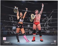 AJ Lee & CM Punk WWE Signed 16
