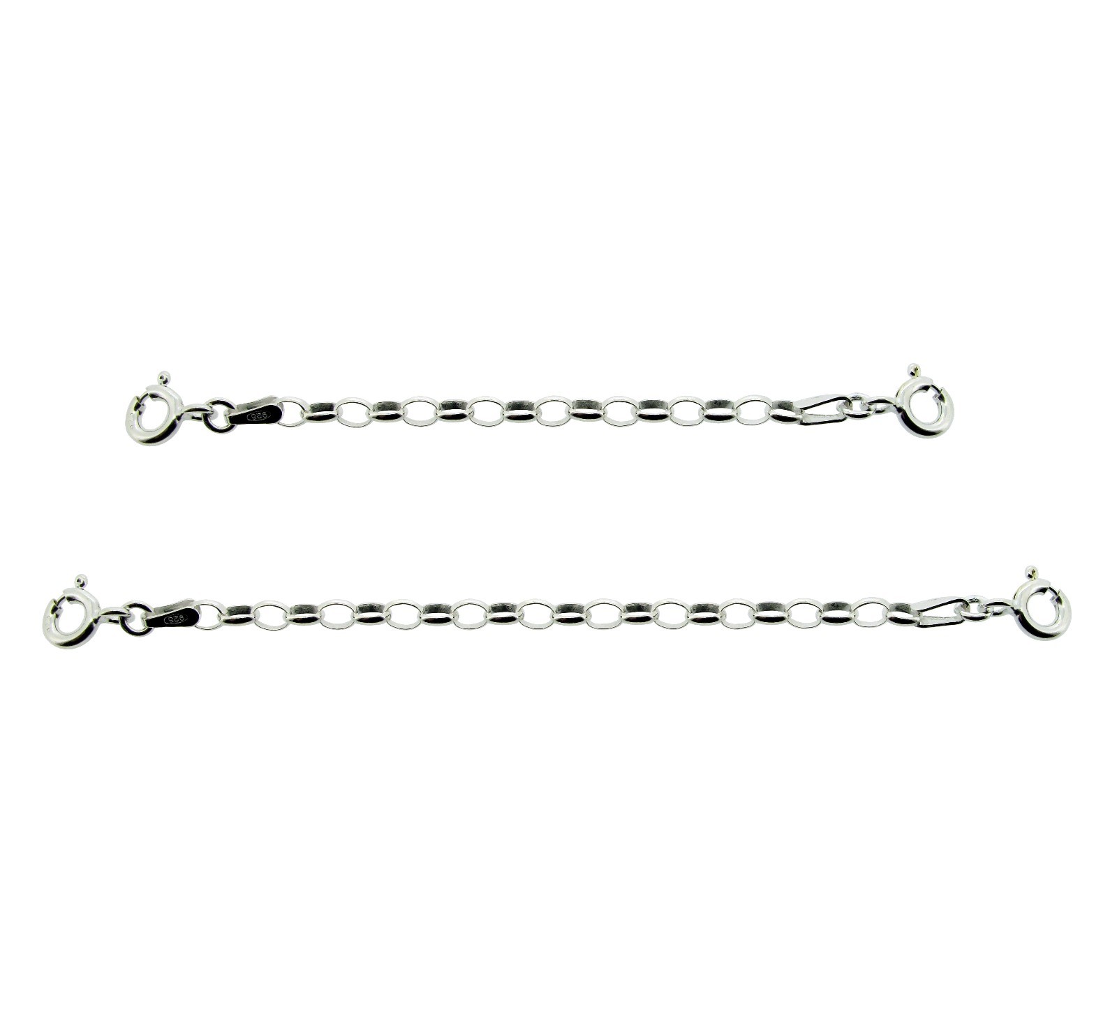 925 Sterling Silver 2" or 3" Inch Belcher Link Safety Chain For Charm Bracelets eBay
