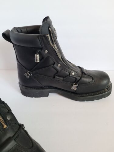 Harley Davidson Mens Motorcycle Riding Boots Heavy Duty Black Leather Size 11.5W - Picture 6 of 22