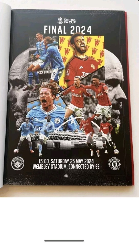 FA Cup Final 2023/24 Wembley Official VIP Hardback Programme Manchester