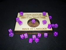 Twenty Purple with White D6 5MM D6 OPAQUE Color Gaming Dice Rounded Corner