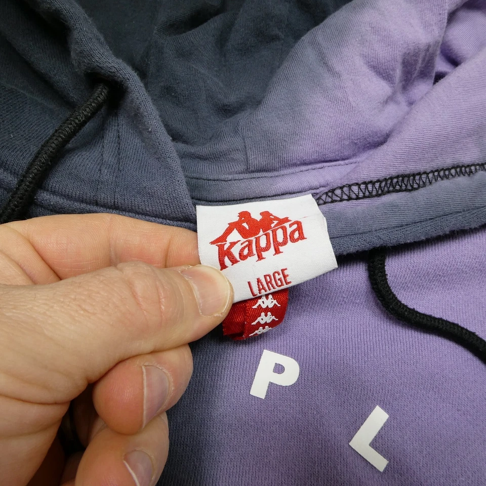 Suéter Kappa Mujer Grande Púrpura Crop Polar Manga Larga Cuello Redondo Sudadera Foto 3 de 4