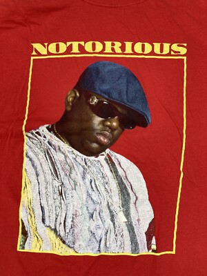 The Notorious BIG Biggie Smalls Graphic T-shirt Men XL Red The Notorious BIG Biggie Smalls Graphic T-shirt Men XL Red
