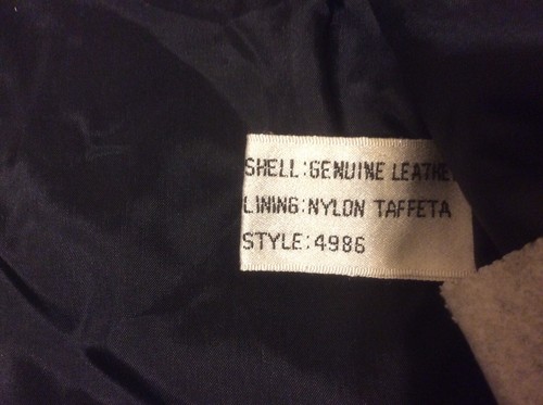 Leather Genuine Jacket Size 38 Preowned Black - Picture 6 of 8