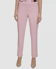 Calvin Klein Women's Pink Mid-Rise Slim Ankle Pants Size 14