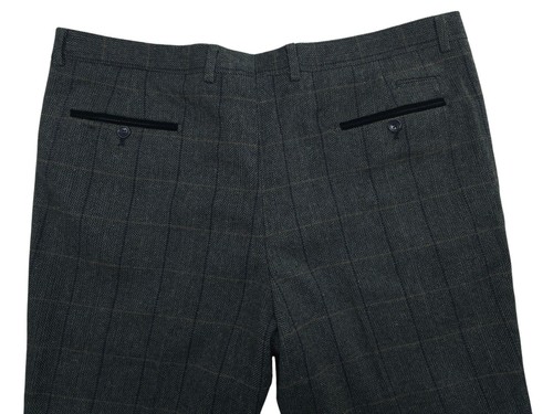 Marc Darcy DX7 Mens Charcoal 3 Piece Tweed Suit Jacket 48R / Pants 40 in - Picture 23 of 24