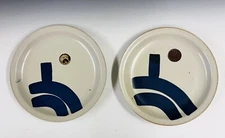 MCM (2) LOOKOUT MOUNTAIN Stoneware 11” Dinner Plates-Jim Kaneko Design-See Desc.