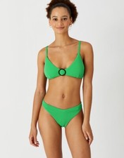 New With Tags Accessorize Green Crinkle Bikini Set Size 20