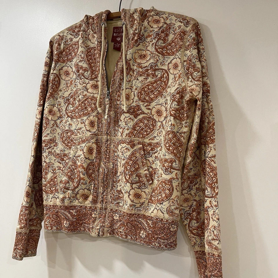 Sudadera con capucha vintage Lucky Brand de algodón cachemir cremallera completa para mujer talla M limpia Foto 4 de 4