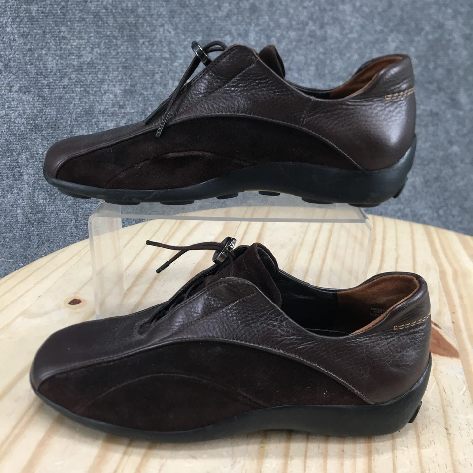 Zapatos Paul Verde Mujer UK3.5 US6 Punta de Bicicleta Tenis Oxford Marrón Gamuza Cuero Foto 2 de 4