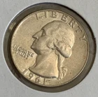 1961 D  Washington Quarter 90% Silver 25c United States US Coin 1a READ